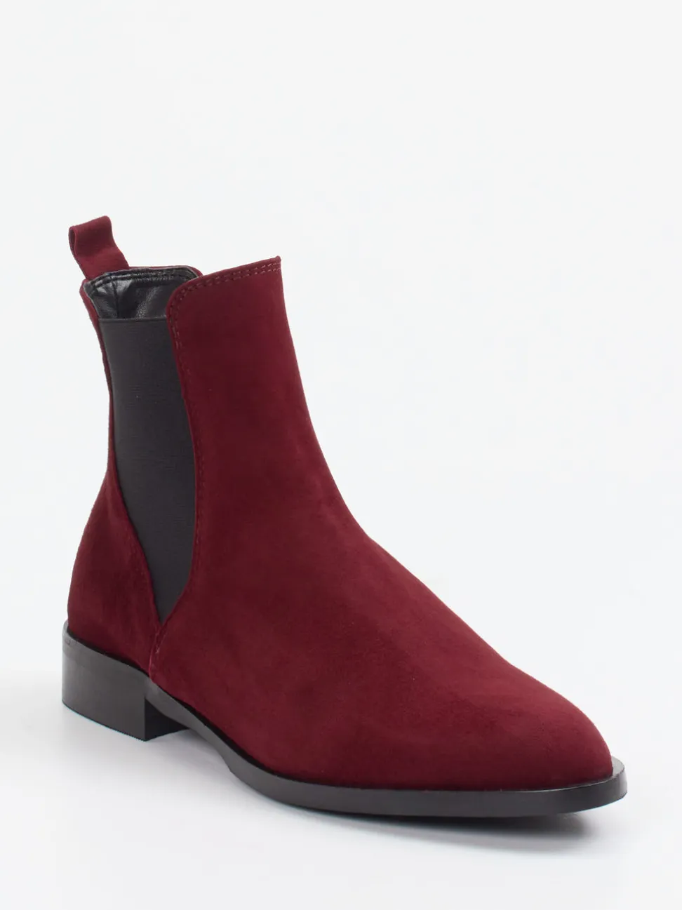 Andrea Puccini – Chelsea Boots aus Veloursleder Bordeaux