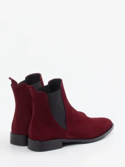 Andrea Puccini – Chelsea Boots aus Veloursleder Bordeaux