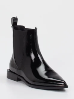 Andrea Puccini – Chelsea Boots aus Lackleder Schwarz