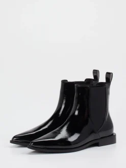 Andrea Puccini – Chelsea Boots aus Lackleder Schwarz