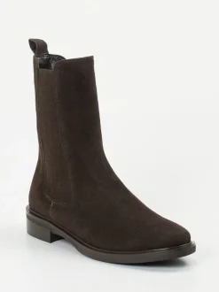 Andrea Puccini – Chelsea Boots aus Veloursleder Dunkelbraun