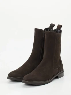 Andrea Puccini – Chelsea Boots aus Veloursleder Dunkelbraun