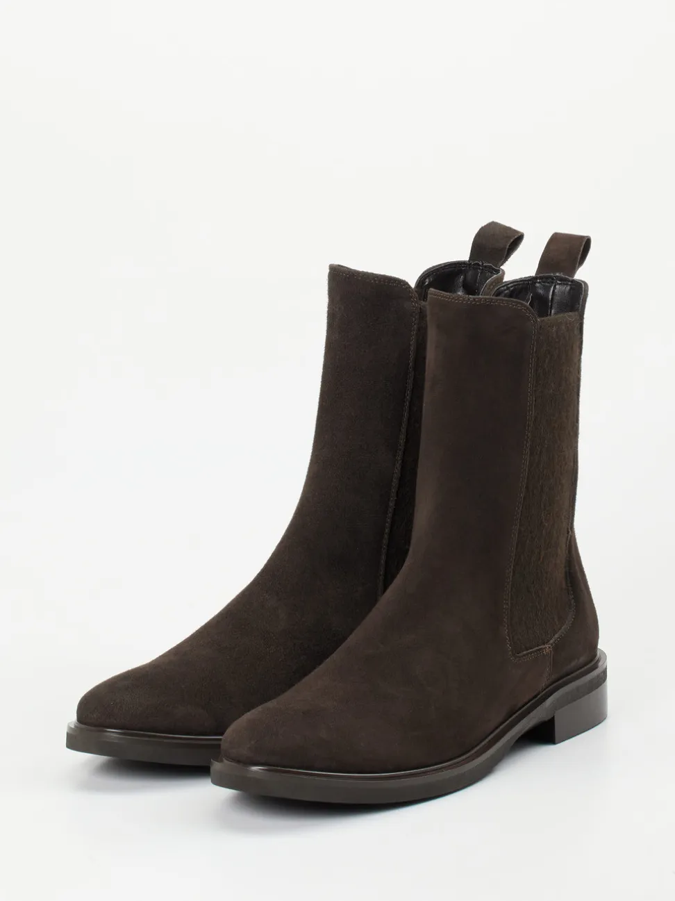 Andrea Puccini – Chelsea Boots aus Veloursleder Dunkelbraun