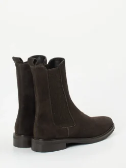 Andrea Puccini – Chelsea Boots aus Veloursleder Dunkelbraun