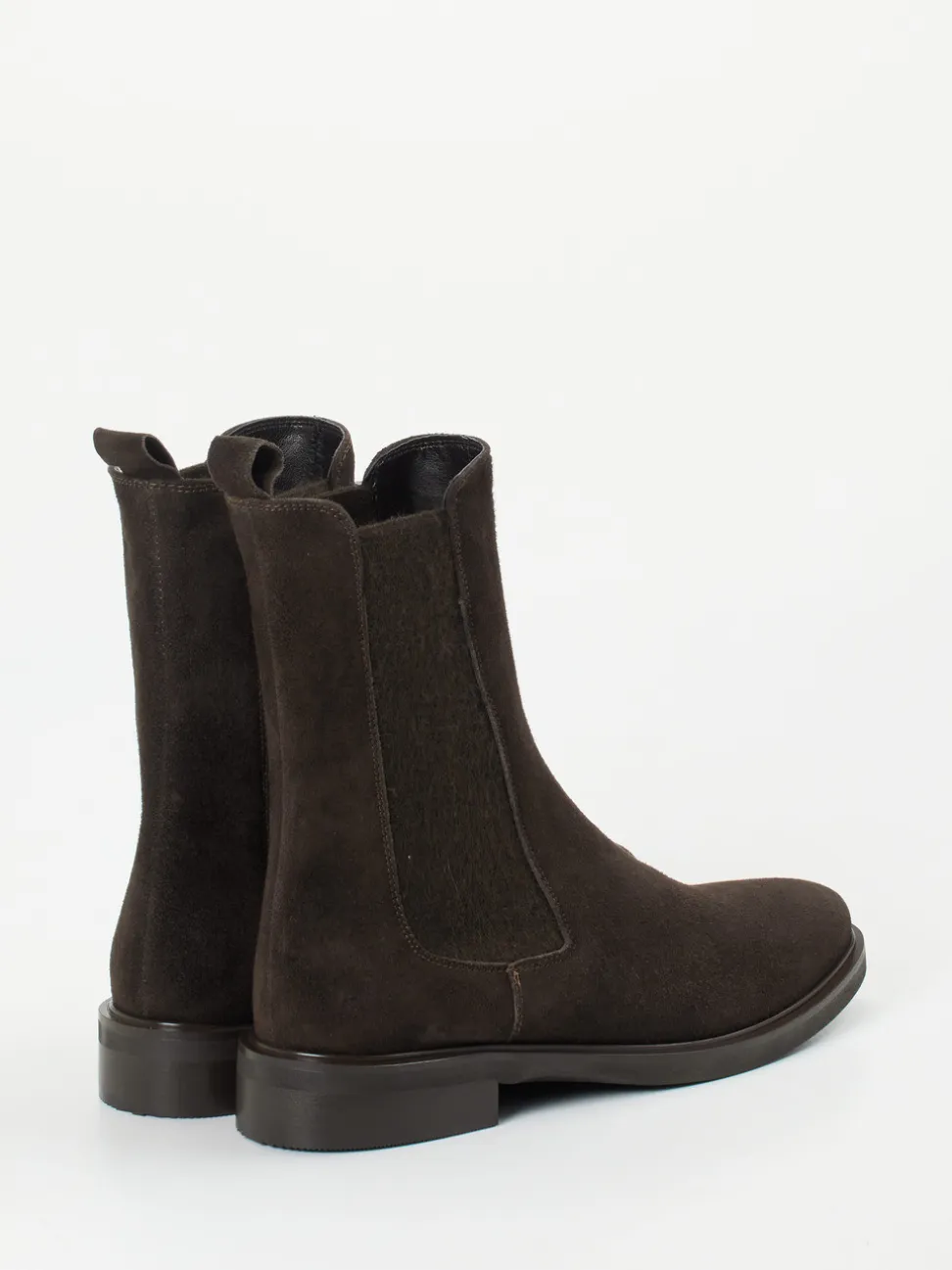 Andrea Puccini – Chelsea Boots aus Veloursleder Dunkelbraun