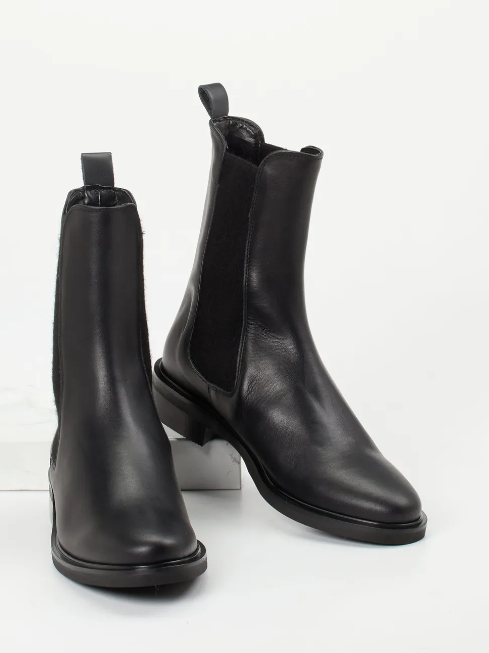 Andrea Puccini – Chelsea Boots aus Kalbleder schwarz