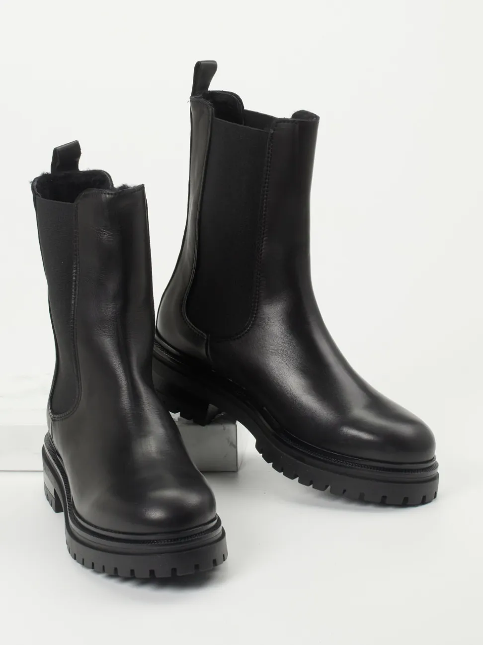 Andrea Puccini – Chelsea Boots aus Kalbleder Schwarz