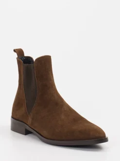 Andrea Puccini – Chelsea Boots aus Veloursleder braun