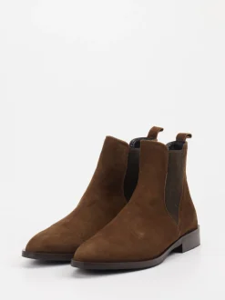 Andrea Puccini – Chelsea Boots aus Veloursleder braun