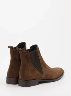 Andrea Puccini – Chelsea Boots aus Veloursleder braun