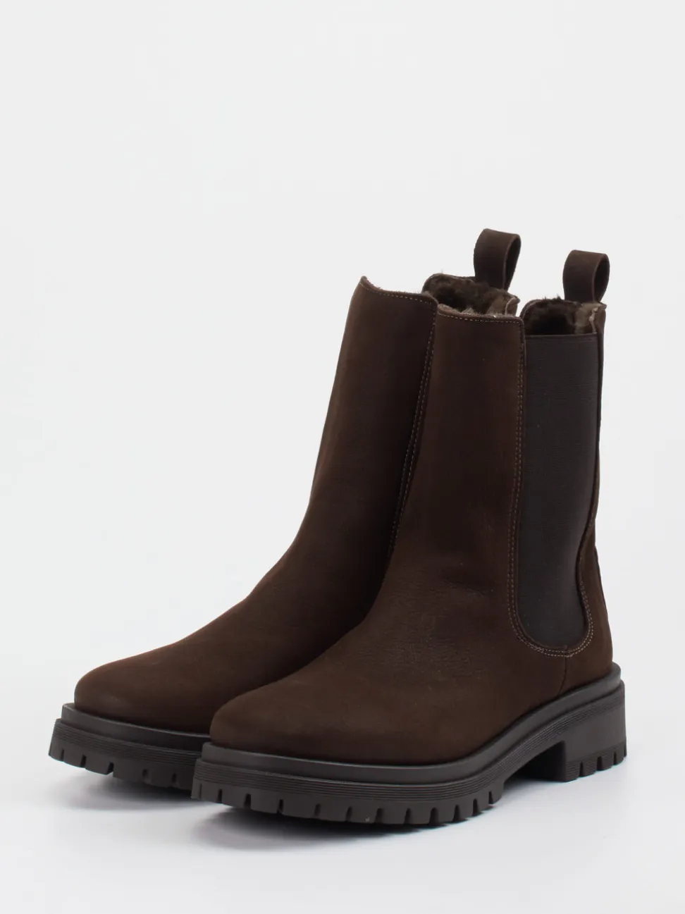 Andrea Puccini – Chelsea Boots aus Nubukleder braun