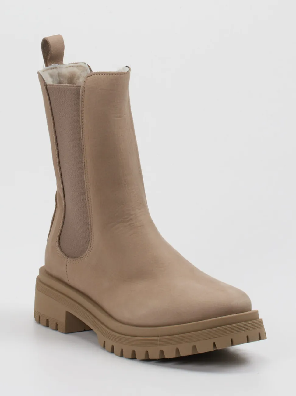 Andrea Puccini – Chelsea Boots aus Nubukleder taupe