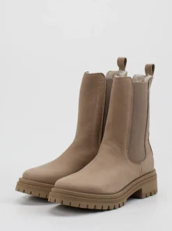 Andrea Puccini – Chelsea Boots aus Nubukleder taupe