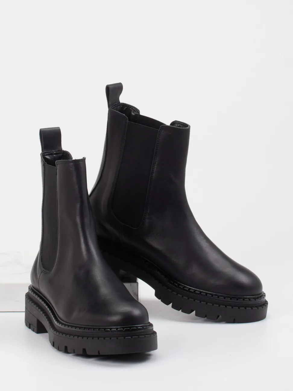 Andrea Puccini – Chelsea Boots aus Lammleder schwarz
