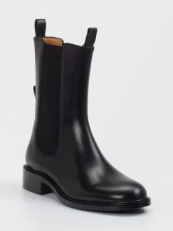 Andrea Puccini – Chelsea Boots aus Glattleder Schwarz