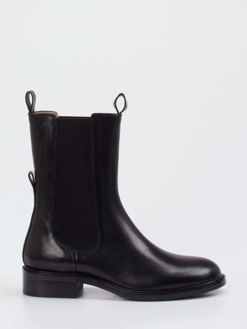 Andrea Puccini – Chelsea Boots aus Glattleder Schwarz