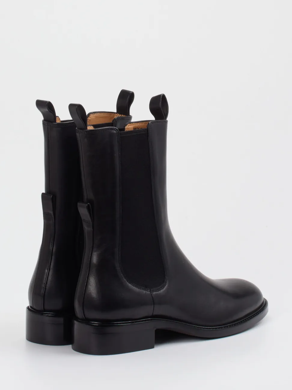 Andrea Puccini – Chelsea Boots aus Glattleder Schwarz