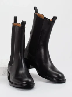 Andrea Puccini – Chelsea Boots aus Glattleder Schwarz