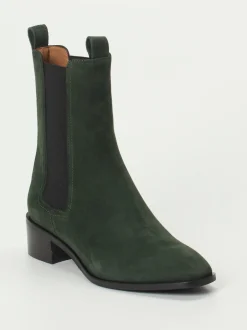 Andrea Puccini – Chelsea Boots aus Veloursleder grün