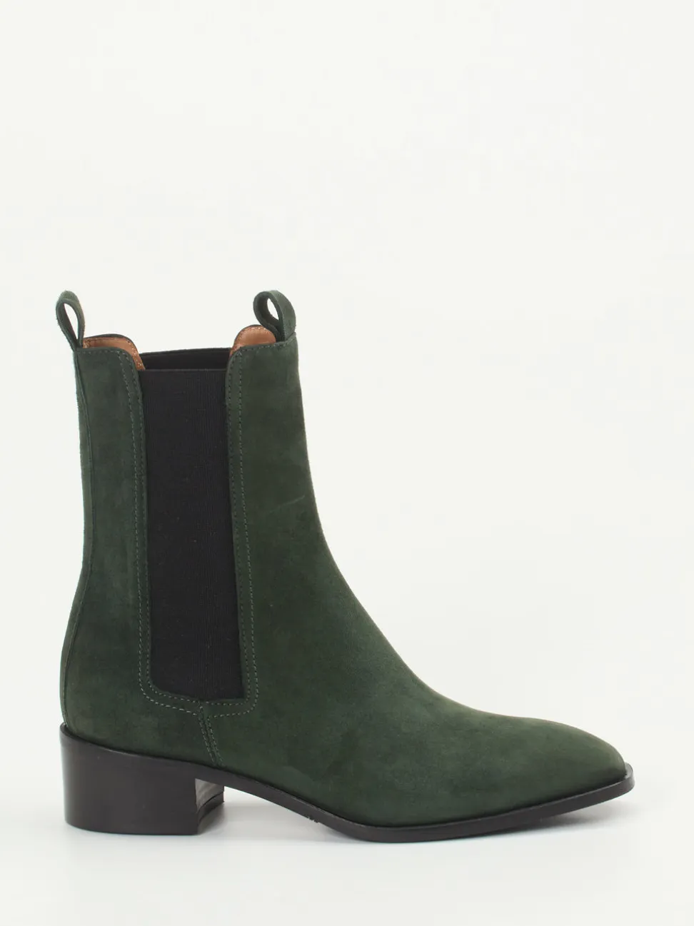 Andrea Puccini – Chelsea Boots aus Veloursleder grün