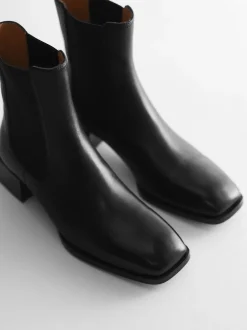 Andrea Puccini – Chelsea Boots aus Leder Schwarz