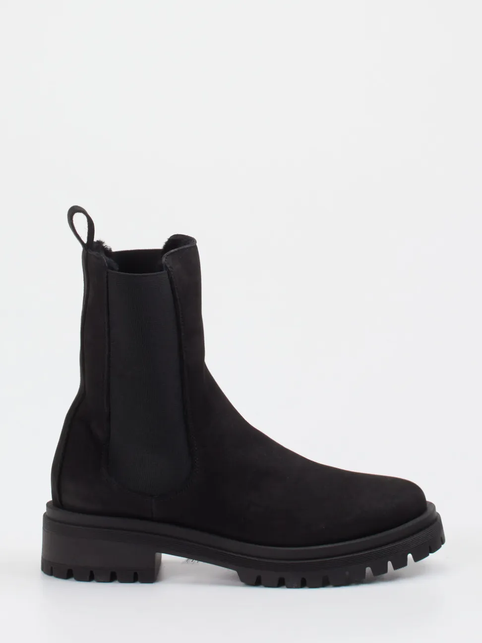 Andrea Puccini – Chelsea Boots aus Nubukleder schwarz