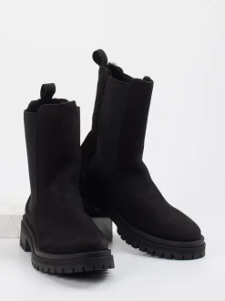 Andrea Puccini – Chelsea Boots aus Nubukleder schwarz