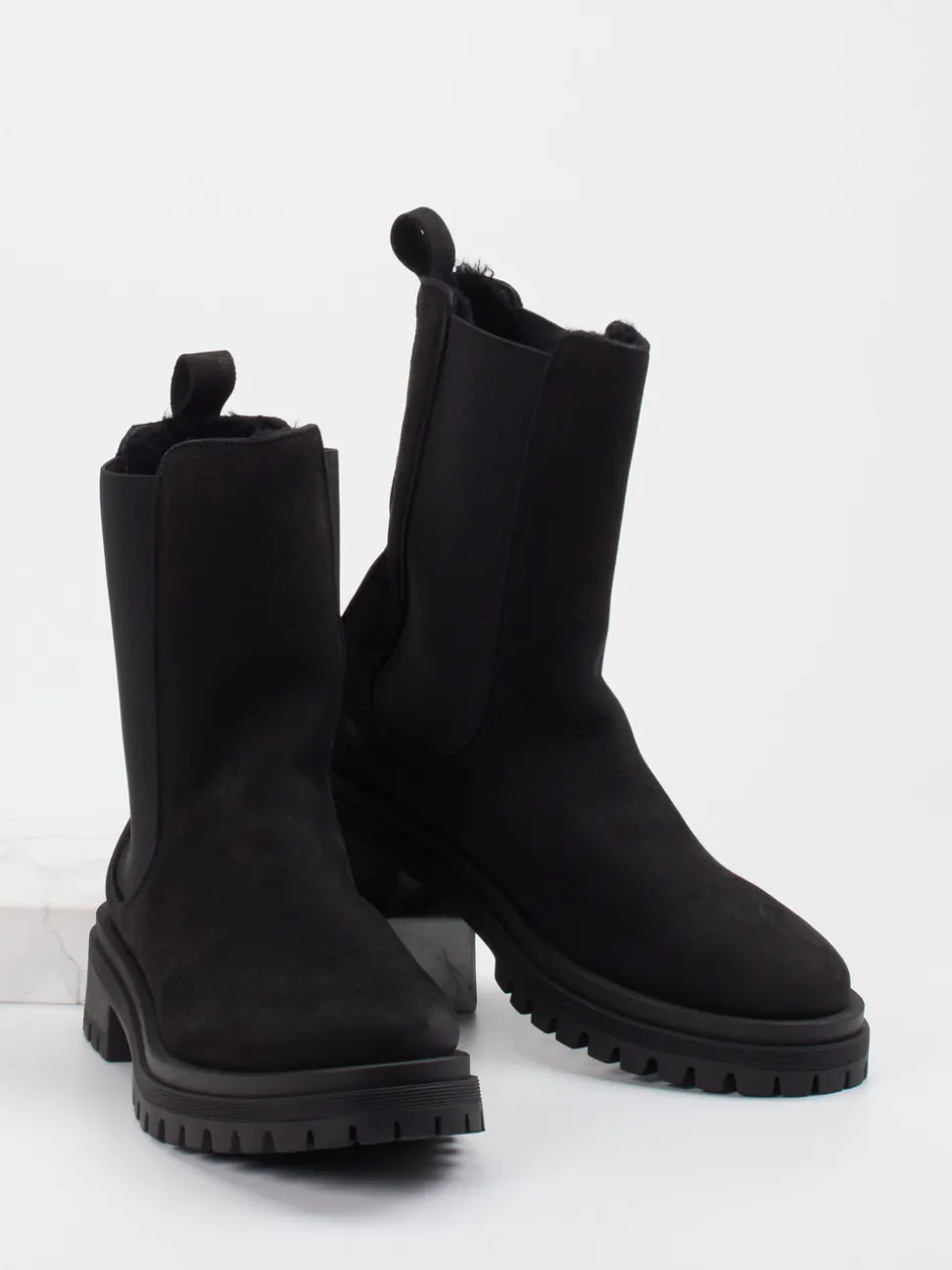 Andrea Puccini – Chelsea Boots aus Nubukleder schwarz