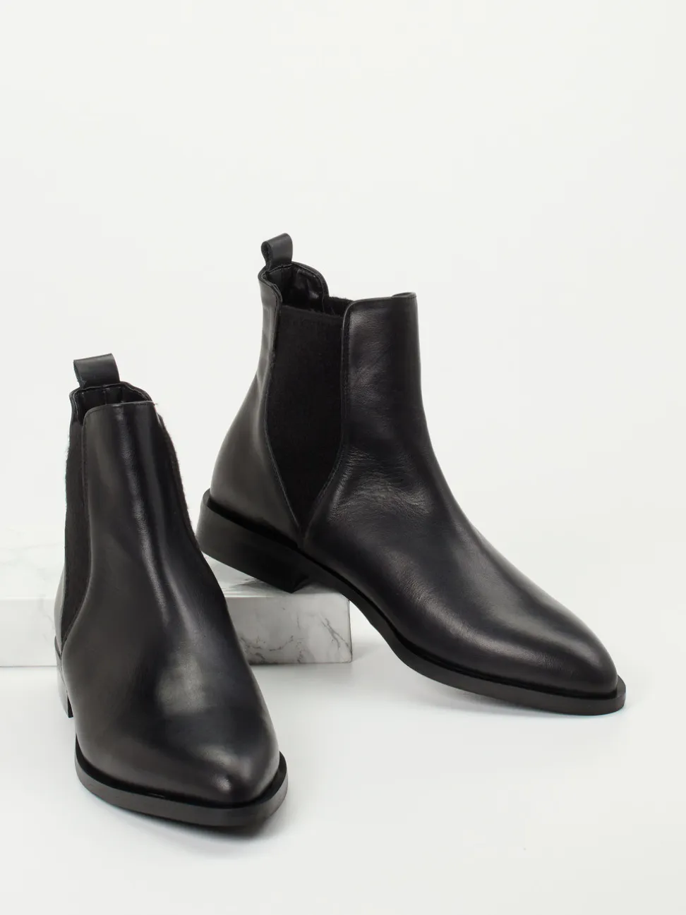Andrea Puccini – Chelsea Boots aus Lammleder Schwarz