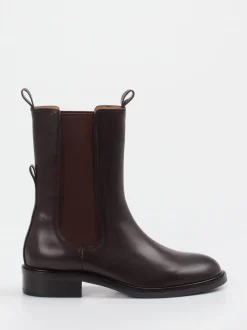 Andrea Puccini – Chelsea Boots aus Glattleder Dunkelbraun
