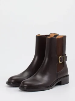 Andrea Puccini – Chelsea Boots aus Glattleder dunkelbraun