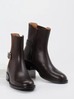Andrea Puccini – Chelsea Boots aus Glattleder dunkelbraun