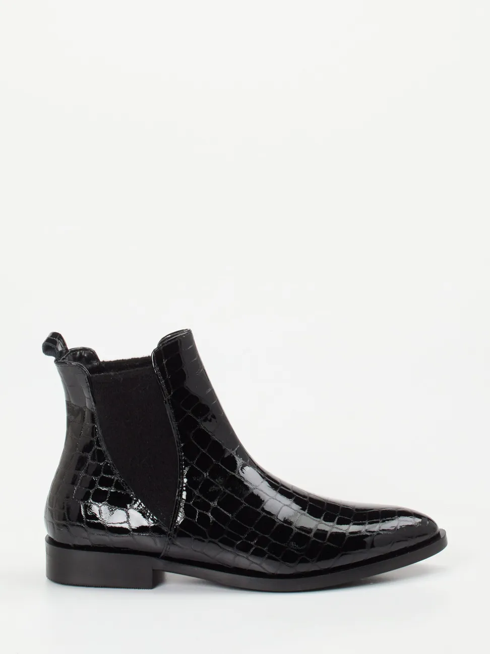 Andrea Puccini – Chelsea Boots aus Lackleder Schwarz