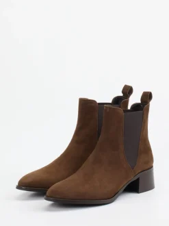 Andrea Puccini – Chelsea-Stiefelette aus Veloursleder Braun