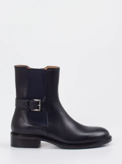 Andrea Puccini – Chelsea-Stiefelette aus Glattleder blau