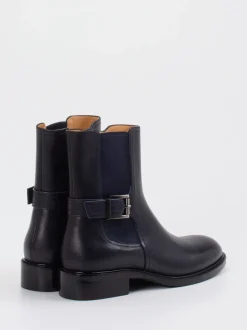 Andrea Puccini – Chelsea-Stiefelette aus Glattleder blau