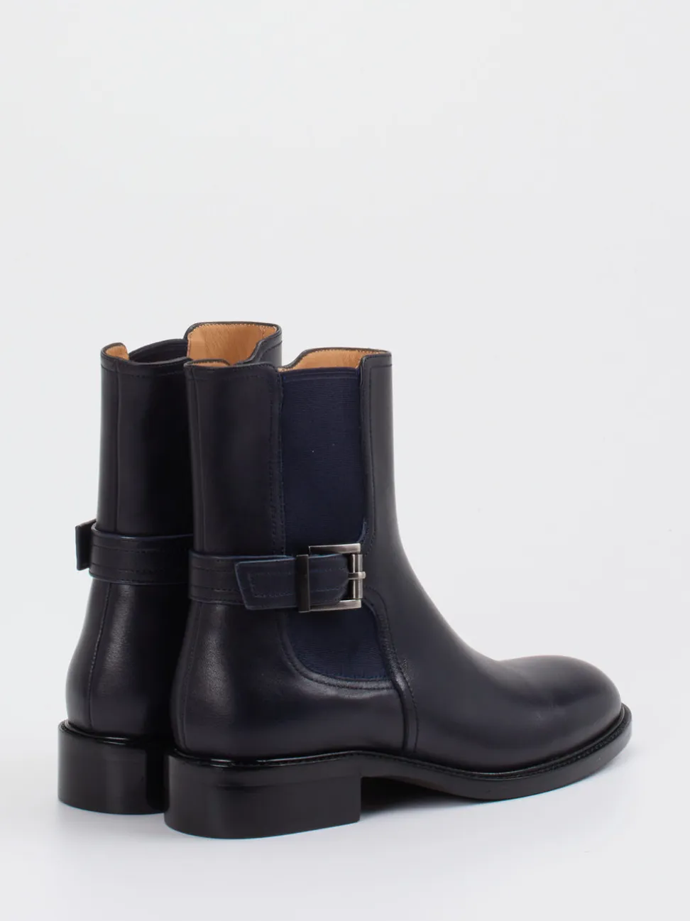 Andrea Puccini – Chelsea-Stiefelette aus Glattleder blau