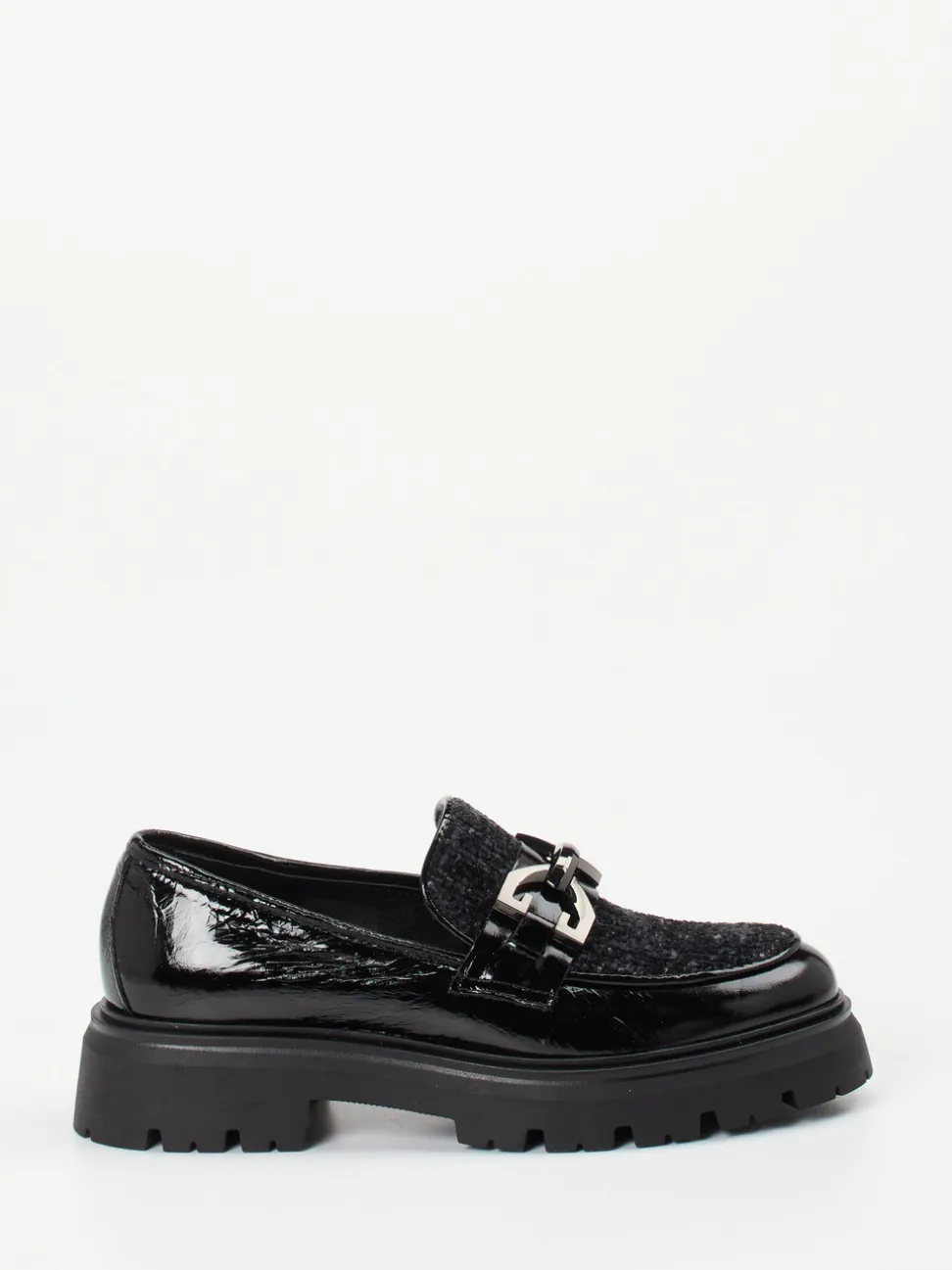 Andrea Puccini – Chunky-Loafer aus Lackleder Schwarz