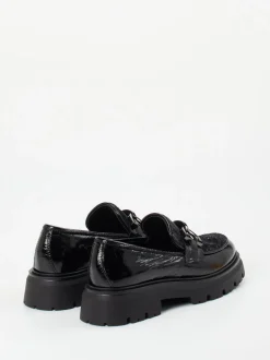 Andrea Puccini – Chunky-Loafer aus Lackleder Schwarz