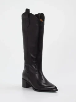 Andrea Puccini – Cowboy Boots aus Lammleder Schwarz