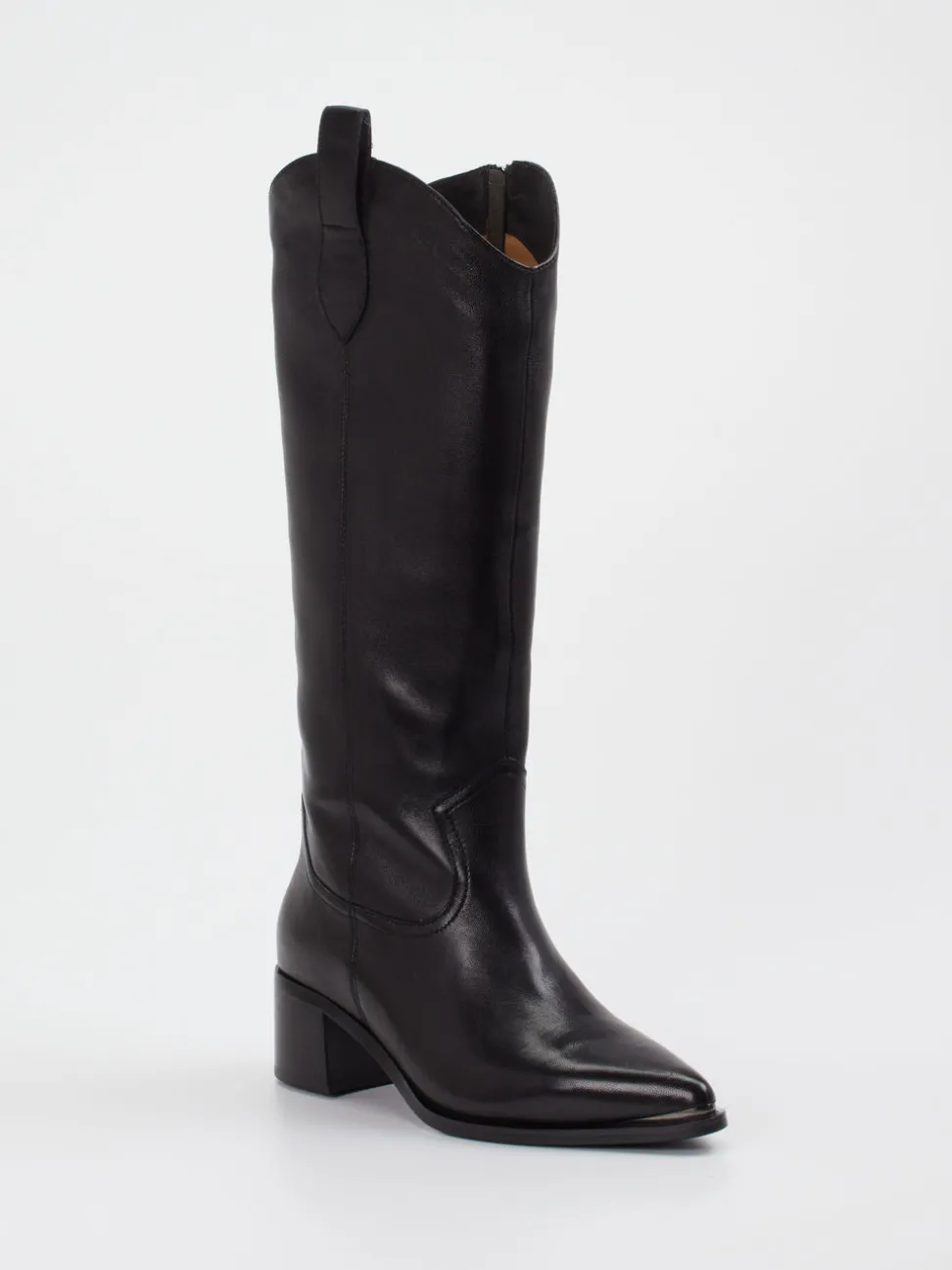 Andrea Puccini – Cowboy Boots aus Lammleder Schwarz