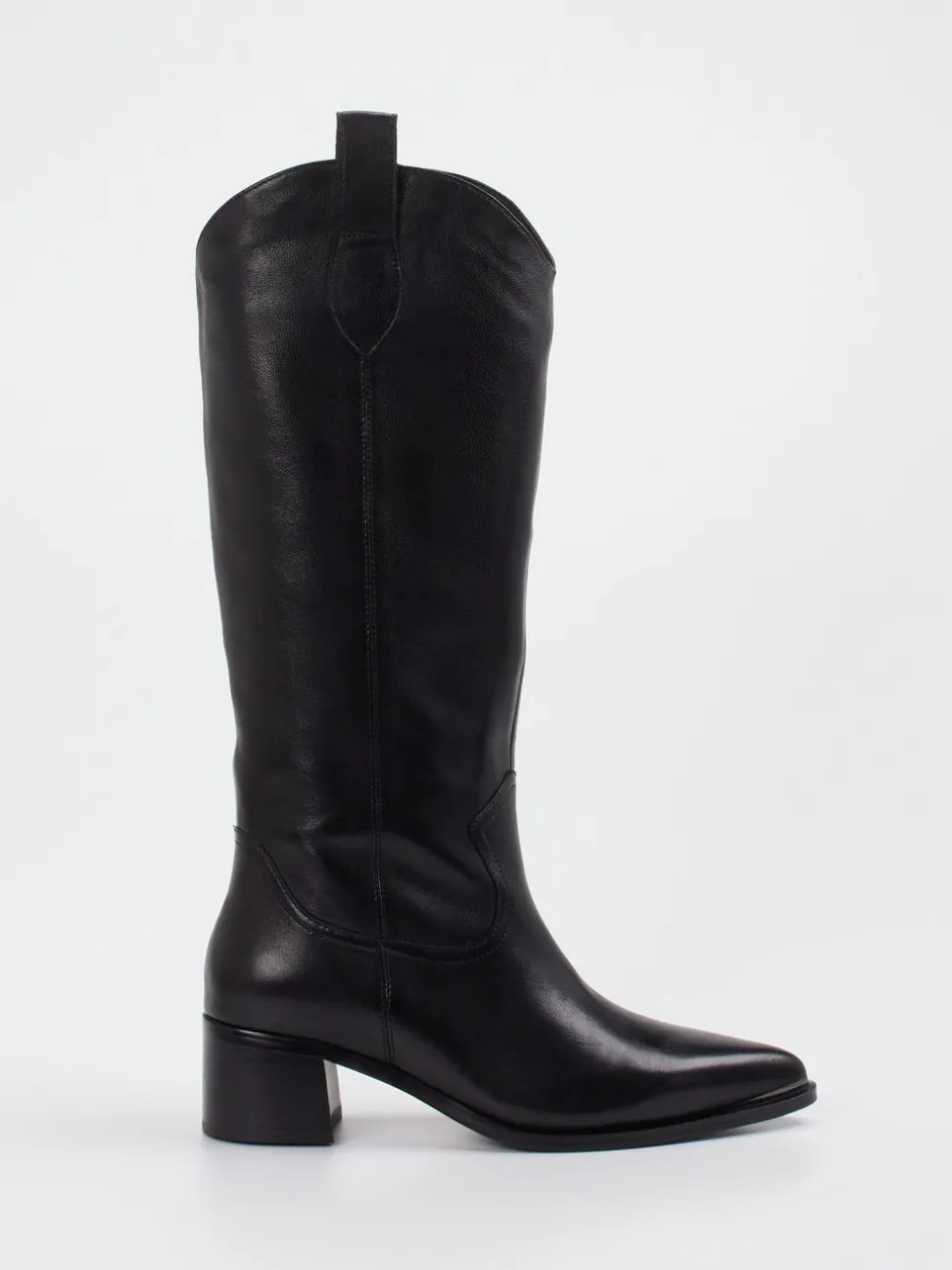 Andrea Puccini – Cowboy Boots aus Lammleder Schwarz