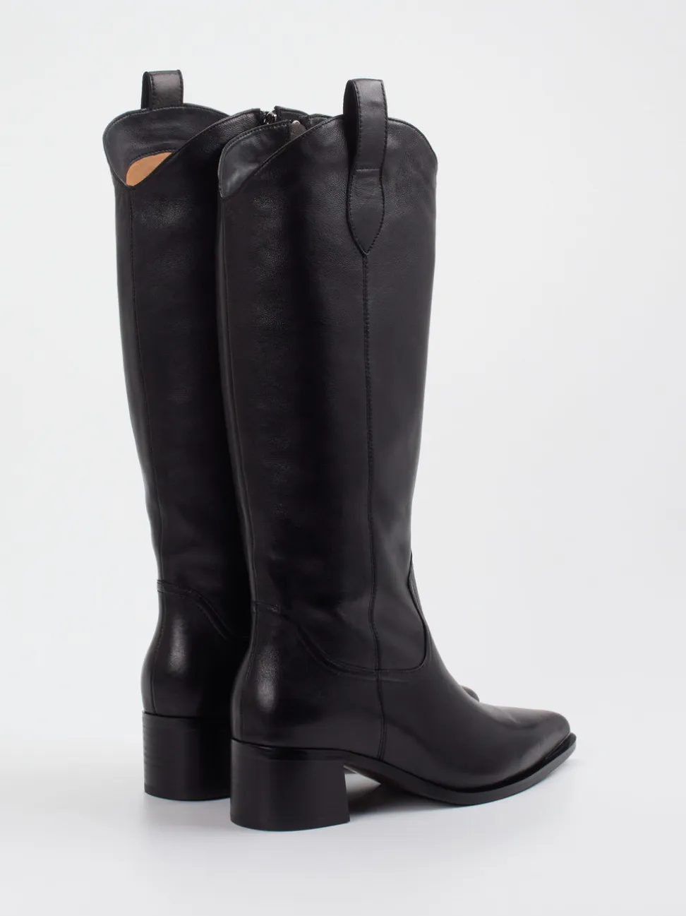 Andrea Puccini – Cowboy Boots aus Lammleder Schwarz