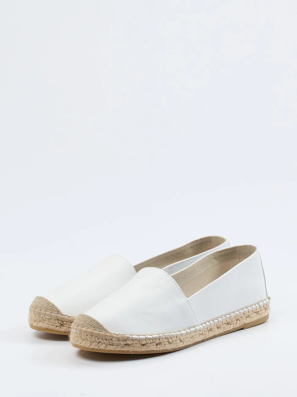 Andrea Puccini – Espadrilles aus Lammleder weiß