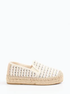 Andrea Puccini – Espadrilles aus Textil mit Juteplateau
