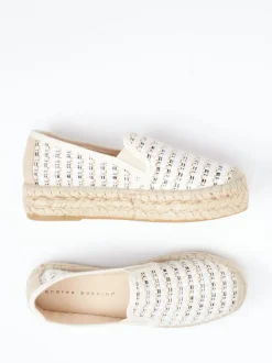 Andrea Puccini – Espadrilles aus Textil mit Juteplateau