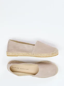 Andrea Puccini – Espadrilles aus Veloursleder Taupe