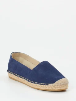 Andrea Puccini – Espadrilles aus Veloursleder marineblau