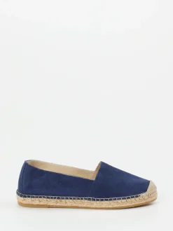 Andrea Puccini – Espadrilles aus Veloursleder marineblau