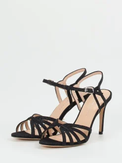 Andrea Puccini – High Heel Sandaletten aus Lurex